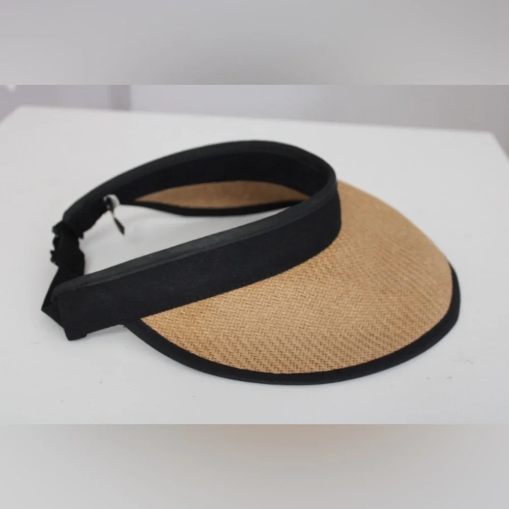 Touché Collection Beige/Black Visor Hat